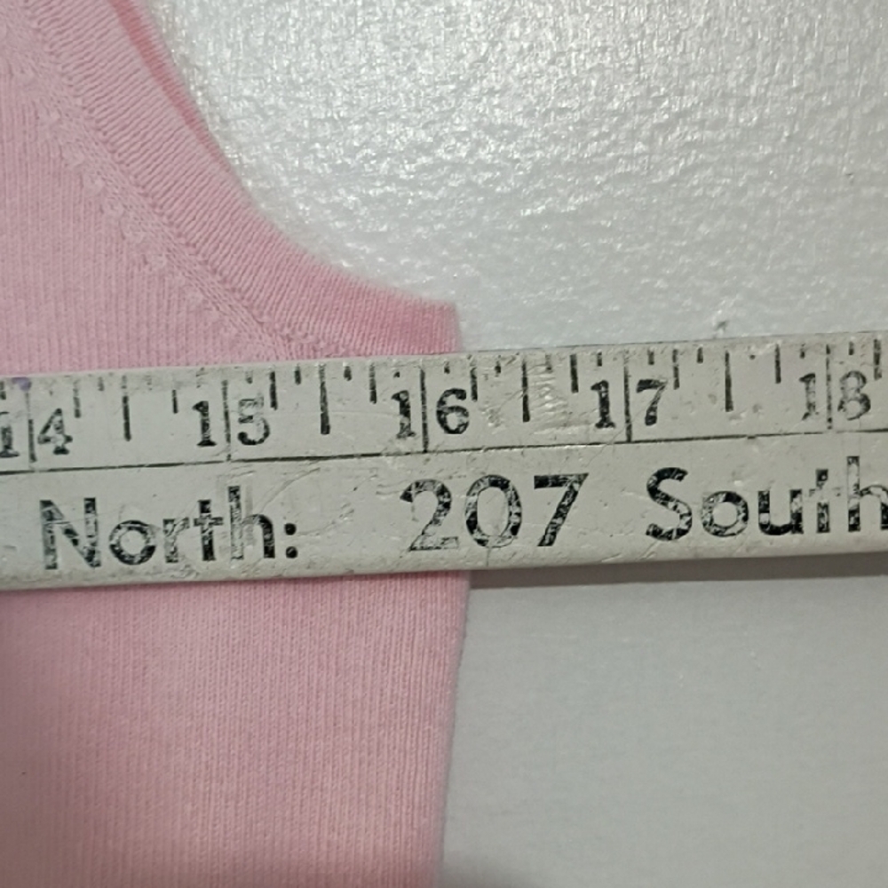 Good Clothes Pink Sleeveless Sweater Tank Top Medium Bow Crew Neck Feminine - Picture 6 of 8